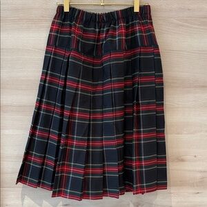 Plaid teen girl Skirt - Red and Black and green uniform